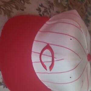 New Era Red and White Pinstripe Cap